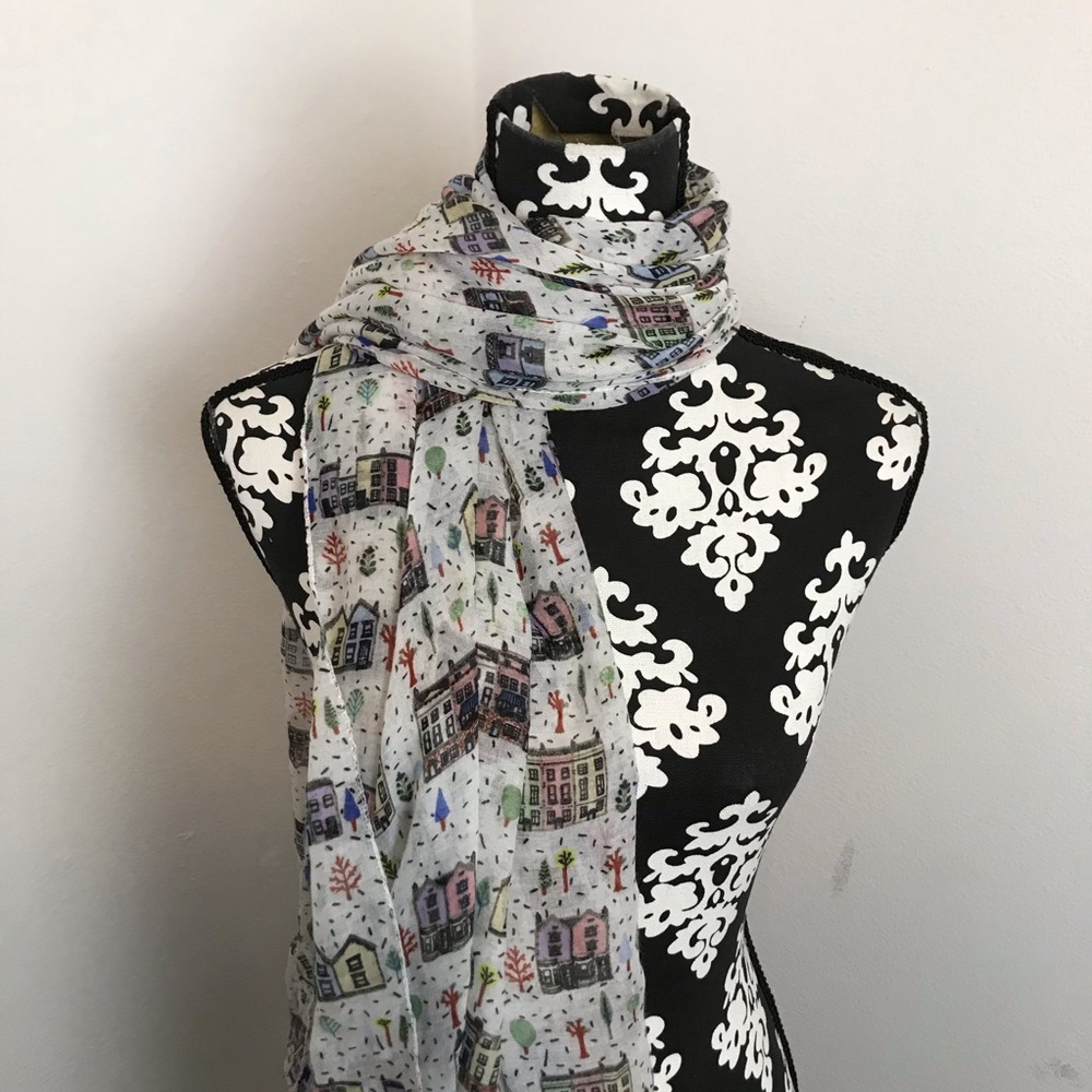Printed Village Jessica Baldry Scarf NWT